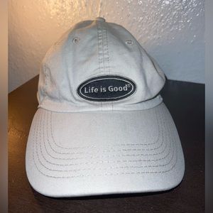Life Is Good off-white hat